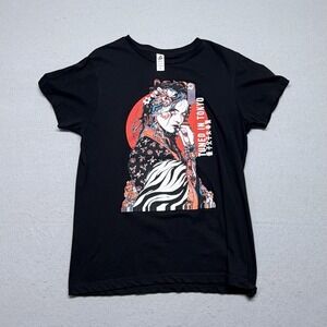 Smart Blanks Tuned in Tokyo Graphic Women's T-Shirt Black Japanese‎ Size Medium